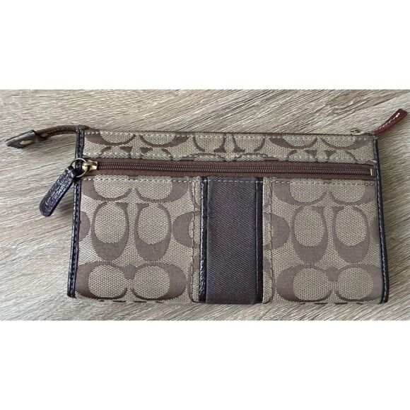 Coach Signature Brown Wallet - Picture 2 of 3